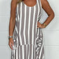 Stripe Oversized Tie-Front Pocket Dress