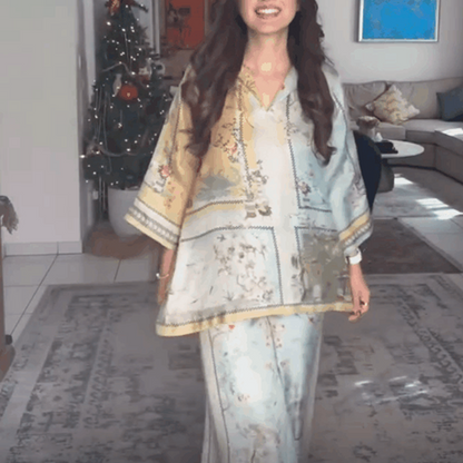 Women's Soft Nature Print Casual 2-Piece Set
