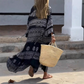 Women’s Casual Printed V-Neck Flowy Dress