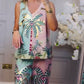 Coconut Tree Print Tank Top & Pants Set