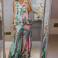 Coconut Tree Print Tank Top & Pants Set