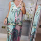 Coconut Tree Print Tank Top & Pants Set