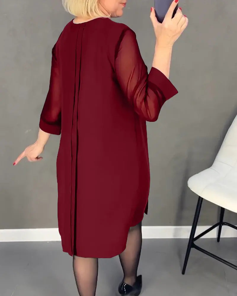 🎉Buy 2 Free Shipping🔥 – Mid Sleeve Straight Dress