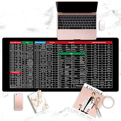 🔥Christmas Special 49% OFF🎅 Extra Large Shortcut Key Anti-Slip Edge Locking Keyboard Mouse Pad