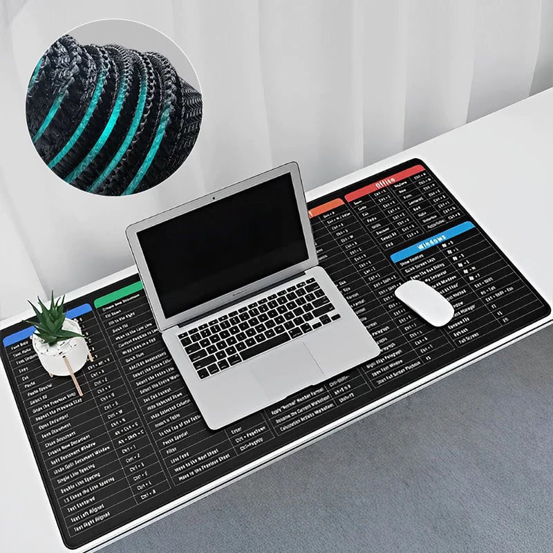 🔥Christmas Special 49% OFF🎅 Extra Large Shortcut Key Anti-Slip Edge Locking Keyboard Mouse Pad