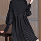 💝Plus Size Solid Color Lantern Sleeve Knit Dress✨Two-piece 🔥Free shipping