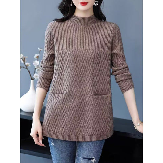 🎊 Christmas sale -50% off🎊 - Women's Mid-Length Half Turtleneck Sweater