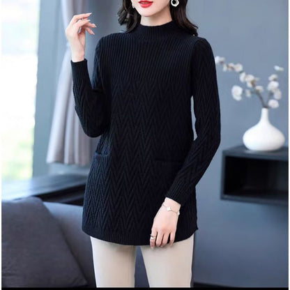 🎊 Christmas sale -50% off🎊 - Women's Mid-Length Half Turtleneck Sweater