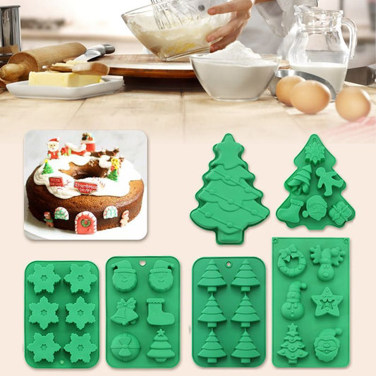 🎅Christmas present! 🎄🎁Creative silicone Christmas tree baking mold✨