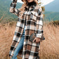 🔥HOT SALE 50% OFF🔥🎁[Best Gift For Her] Women's Plaid Print Long Sleeve Warm Tweed Coat
