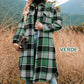 🔥HOT SALE 50% OFF🔥🎁[Best Gift For Her] Women's Plaid Print Long Sleeve Warm Tweed Coat