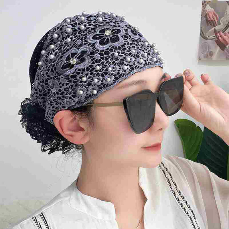 🎁Happy Ramadan⏳Ladies Floral Lace Headscarf