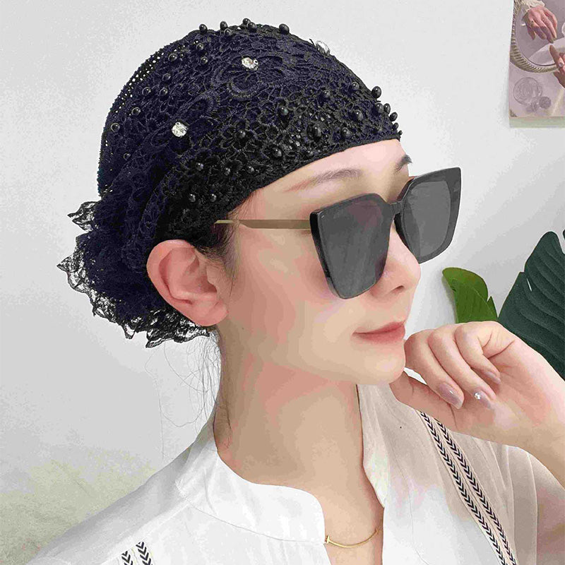 🎁Happy Ramadan⏳Ladies Floral Lace Headscarf